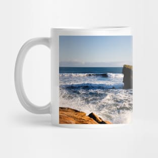 Rough Sea at Charlies Garden, Seaton Sluice Mug